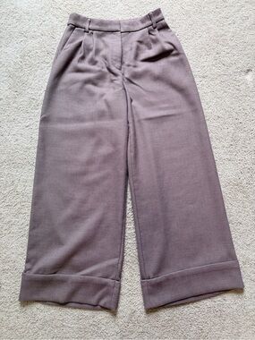 Express Wide Leg Pants in Mauve Gray